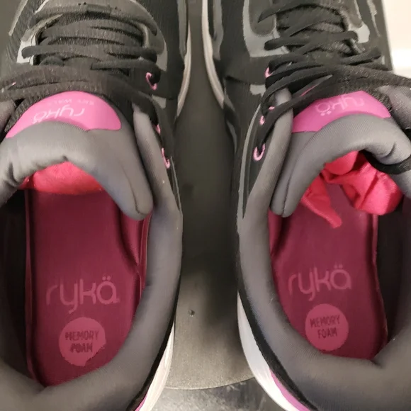 Ryka SKY WALK Walking Shoes Sneakers Black Pink Memory Foam Women's Size 8.5M - Picture 8 of 10